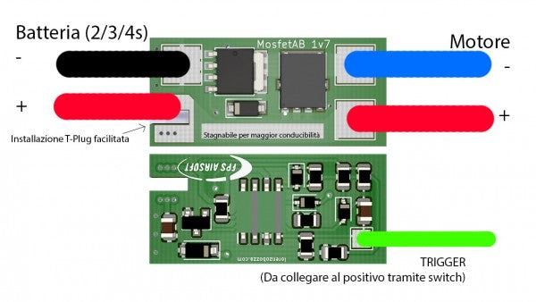 FPS SOFTAIR MICRO MOSFET ACTIVE BRAKE AVEC T-PLUG - DISTRICT AIRSOFT
