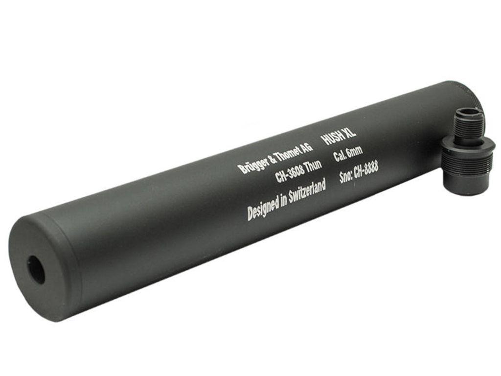 ASG SILENCIEUX AIRSOFT HUSH XL (14 mm CCW W/ ADAPTEUR) - DISTRICT AIRSOFT