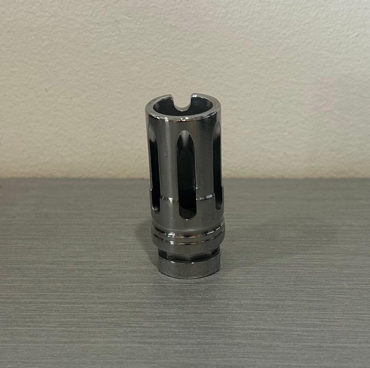 FLASH HIDER MÉTAL CHROMÉ - DISTRICT AIRSOFT
