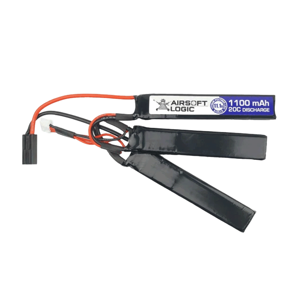 AIRSOFT LOGIC BATTERIE LI-PO 11.1v 1100mAh 20c TAMIYA 3 BÂTONS - DISTRICT AIRSOFT