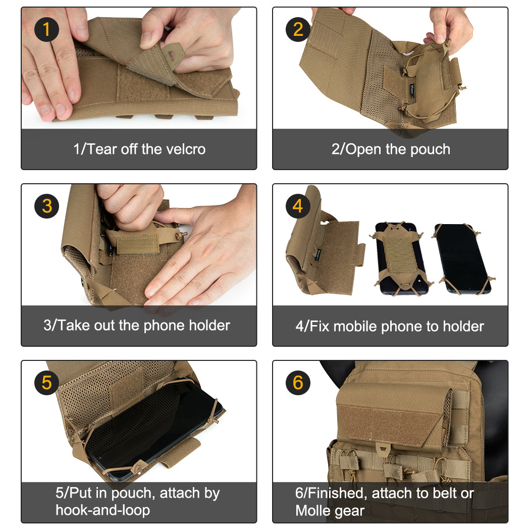 IDOGEAR POCHETTE POUR TÉLÉPHONE AVEC SUPPORTE UNIVERSELLE