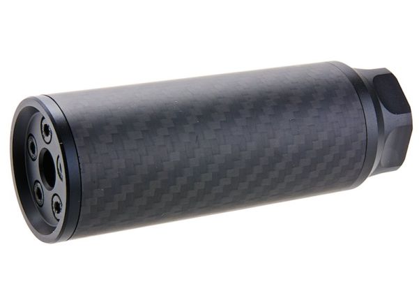 SILVERBACK SILENCIEUX AIRSOFT EN CARBON ''SHORT'' 14MM CCW - DISTRICT AIRSOFT