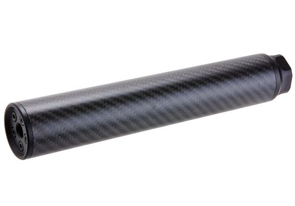 SILVERBACK SILENCIEUX AIRSOFT EN CARBON ''LONG'' 24MM CW - DISTRICT AIRSOFT