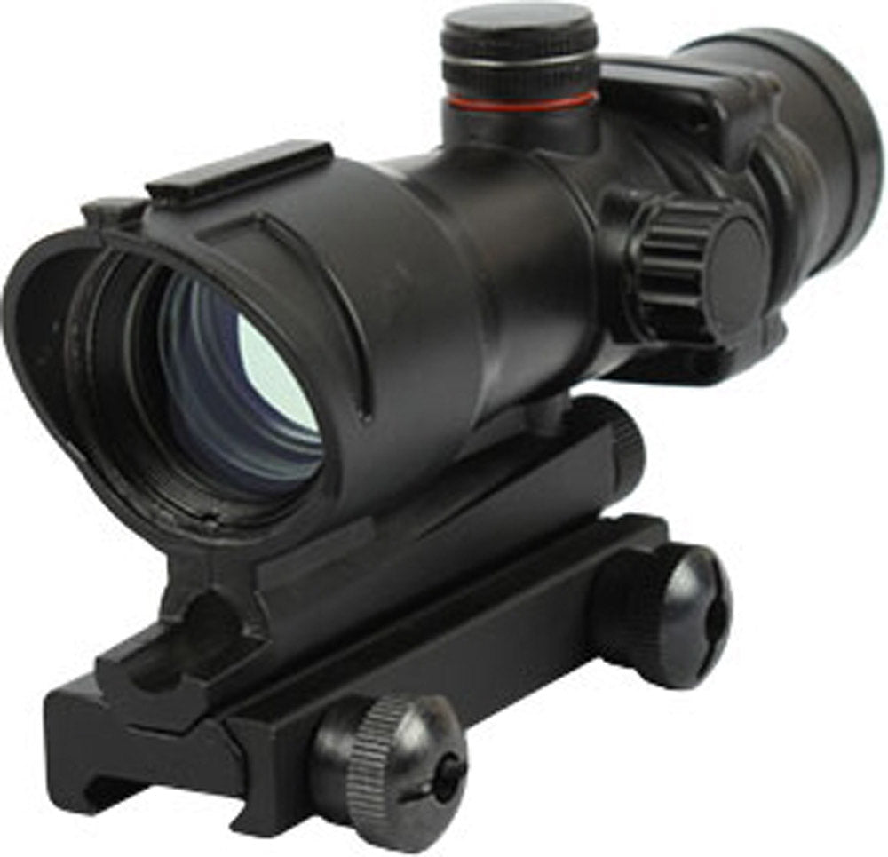 PETROL black airsoft acog scope accessory with adjustable knobs and mount for rifles