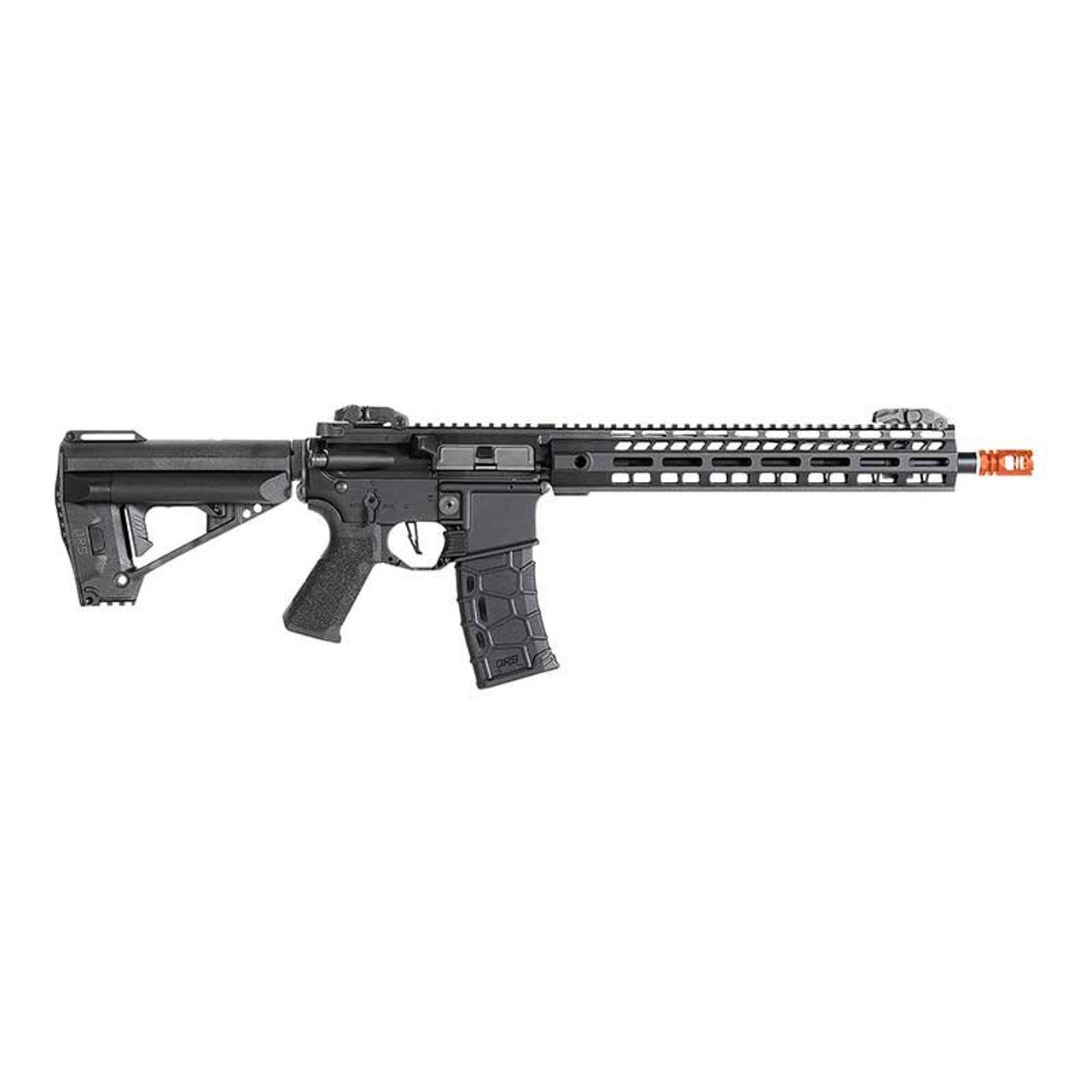 Réplique AIRSOFT VFC AVALON AEG noire avec crosse réglable et chargeur amovible