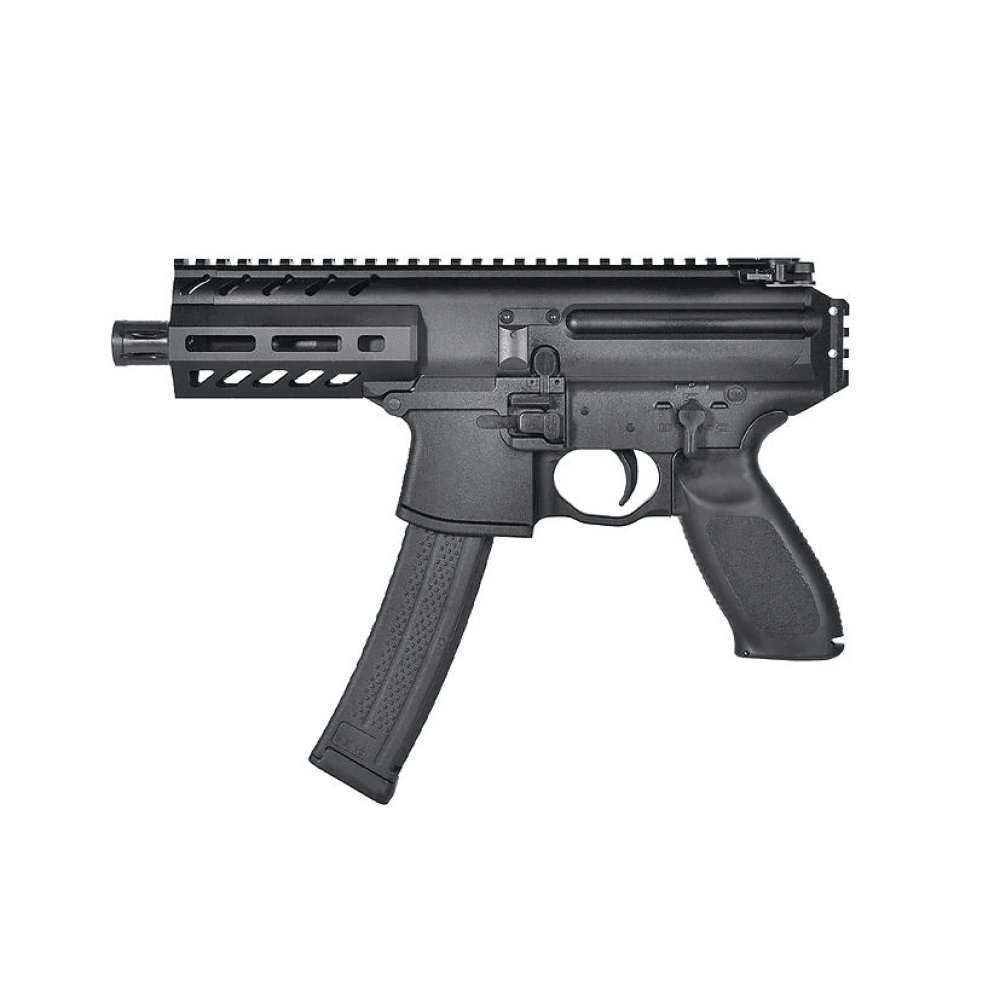 APFG mpx GBBR pistolet airsoft noir avec chargeur courbé longue portée
