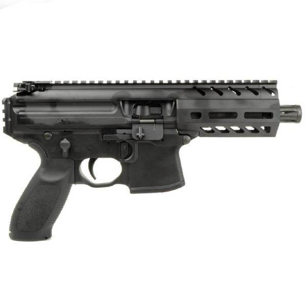 Réplique airsoft GBBR APFG MPX noire compacte avec poignée ergonomique et garde-main ventilé