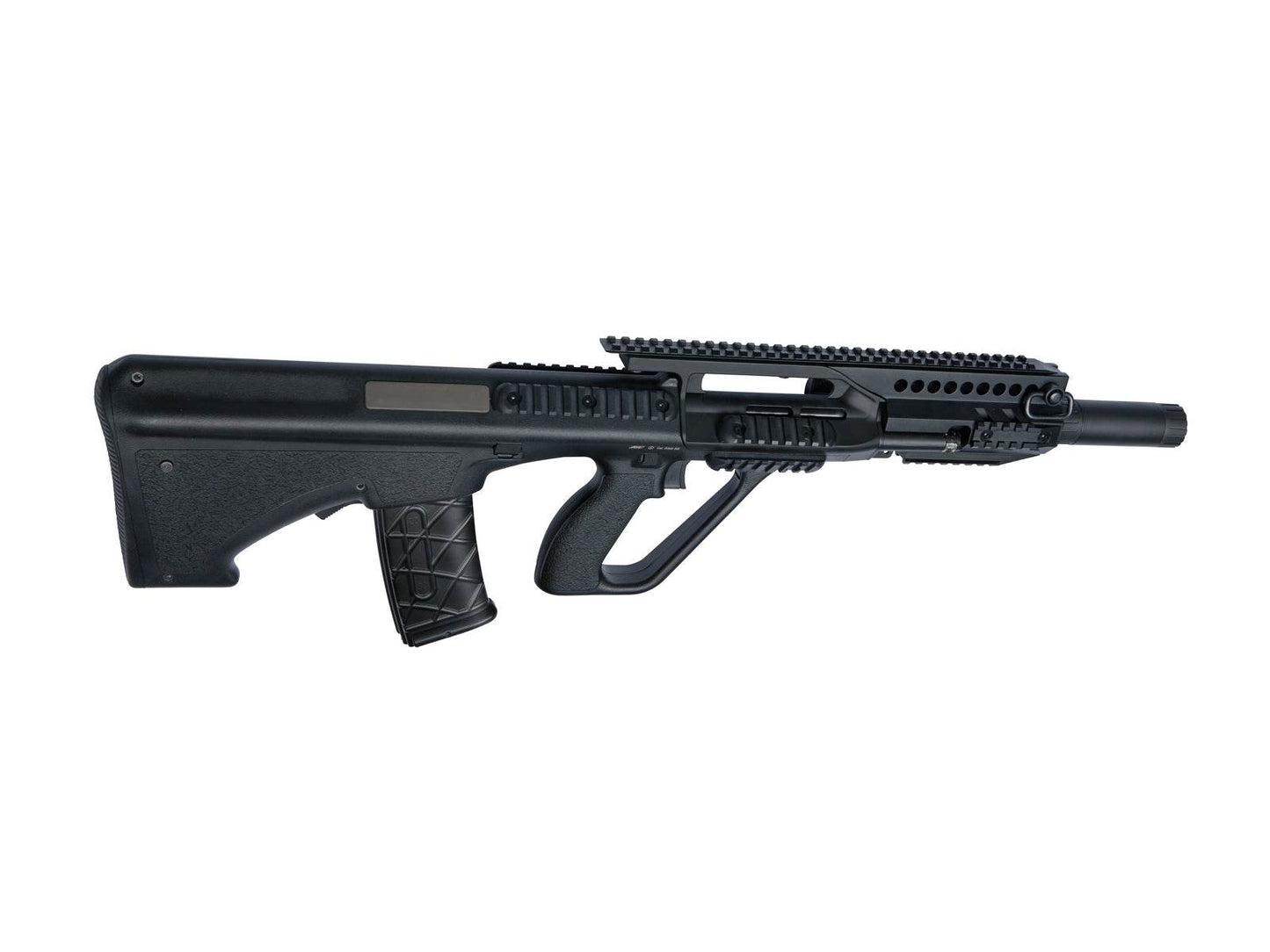 Fusil ASG AUG noir AEG avec rail supérieur et poignée ergonomique