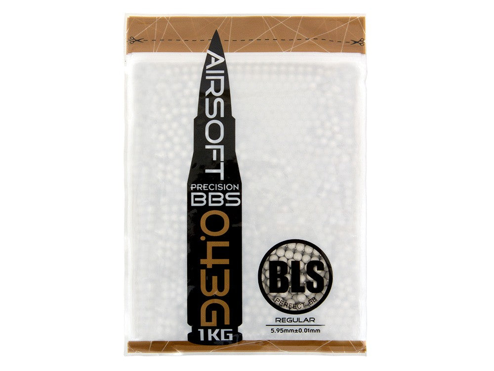 BLS AIRSOFT BLS BBs 1kg bag of white precision 5.95mm plastic BB pellets