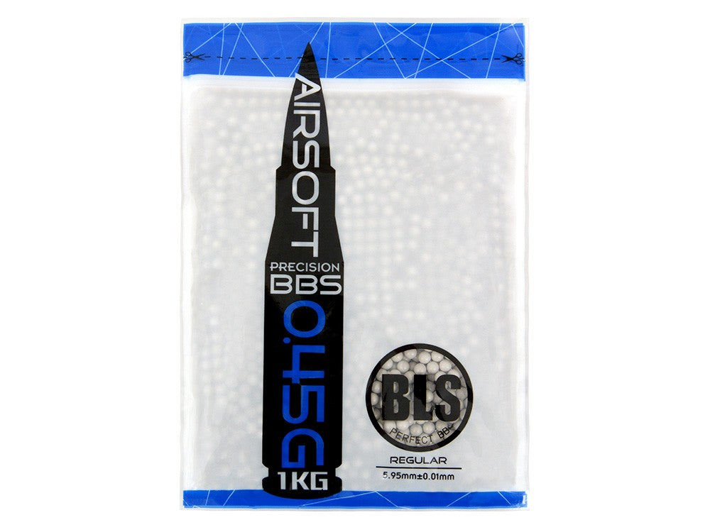 BLS 1kg package of AIRSOFT BLS BBs precision 0.45g regular 6mm white pellets for airsoft guns
