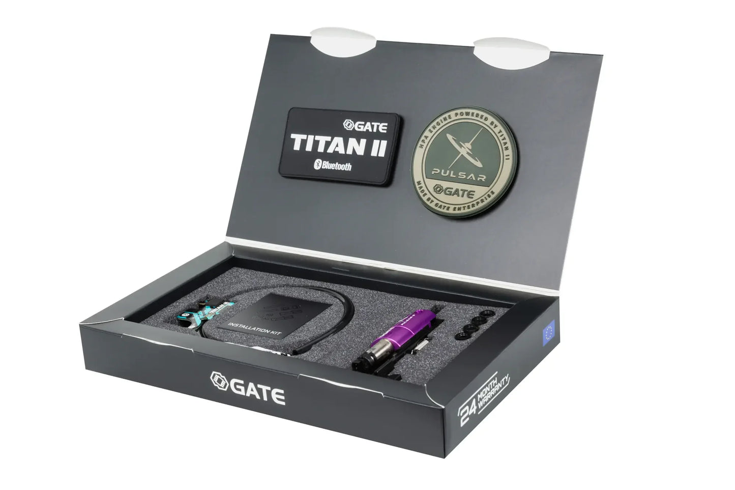 Kit INTERNE GATE PULSAR D avec module Titan II Bluetooth dans coffret noir