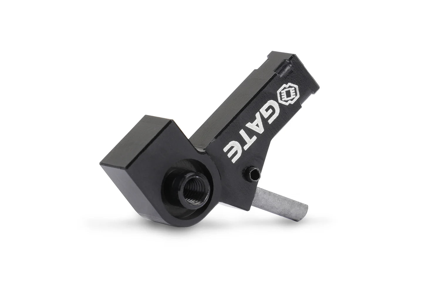 Composant interne GATE TACTICKER noir avec logo blanc pour amélioration d'armes airsoft