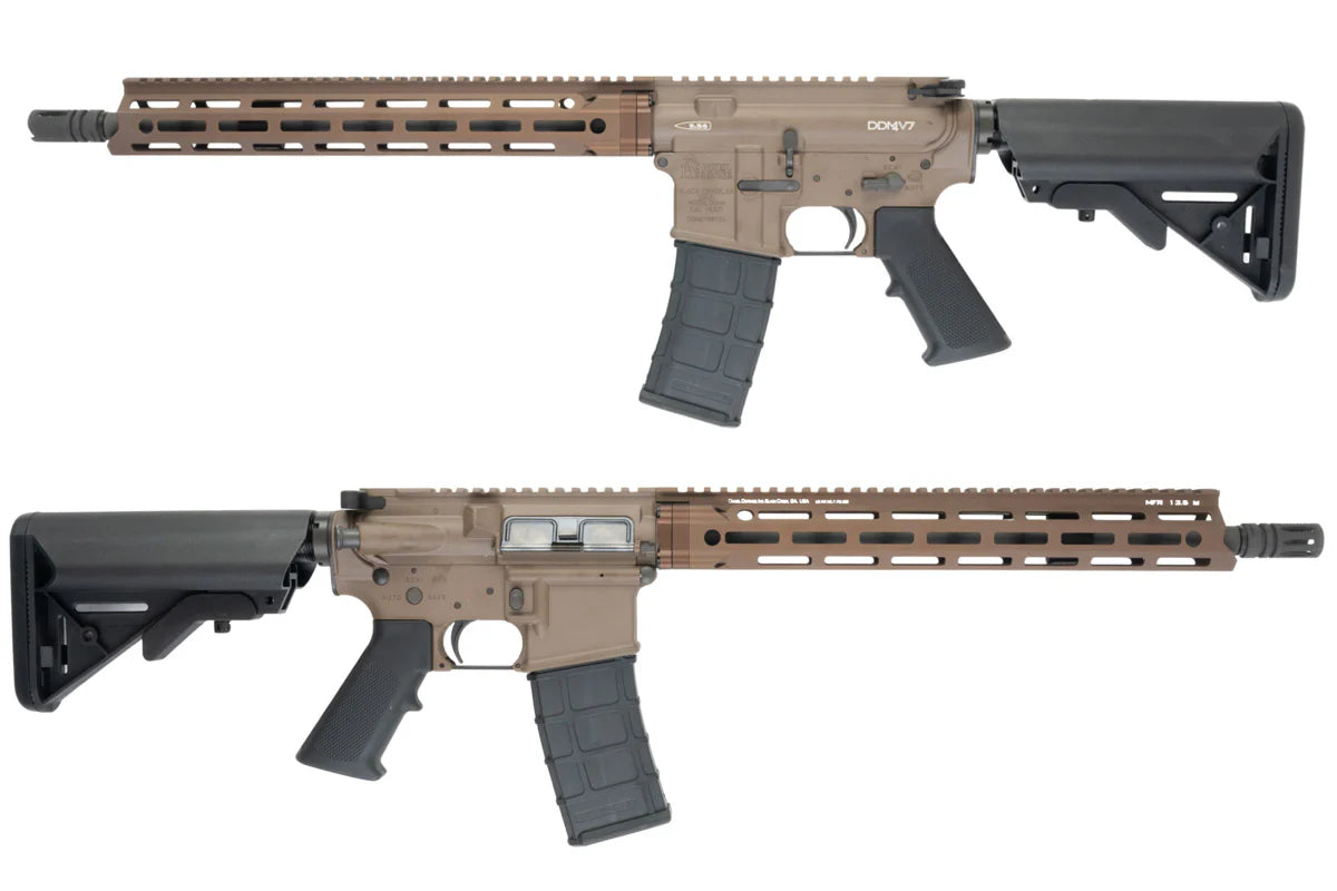 Réplique d'arme GBBR GHK Daniel Defense en deux vues latérales côté gauche et droit