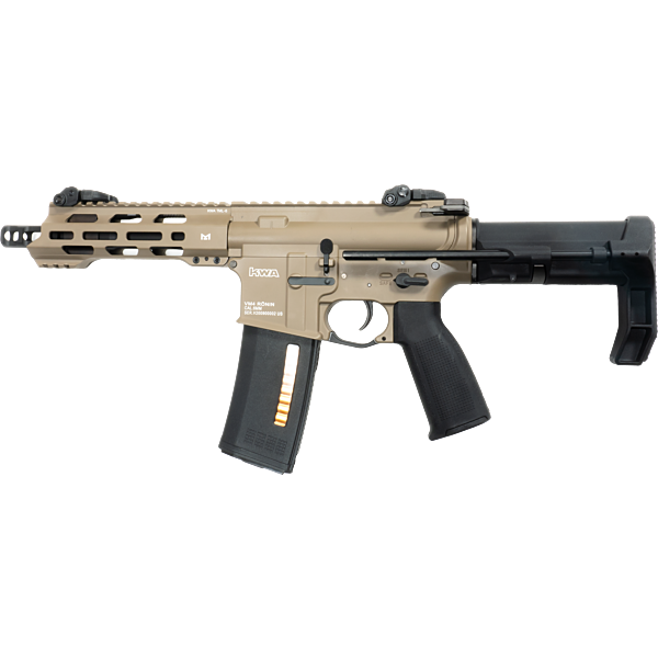 KWA VM4 RONIN T6 TAN AEG AIRSOFT with tan body black grip and adjustable stock