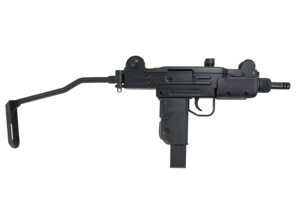KWC MINI UZI CO2 GBB AIRSOFT black AEG with folding stock and detailed metal body