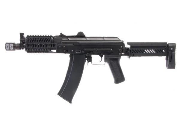 Fusil AEG LCT ak74u noir compact avec chargeur courbe et crosse réglable