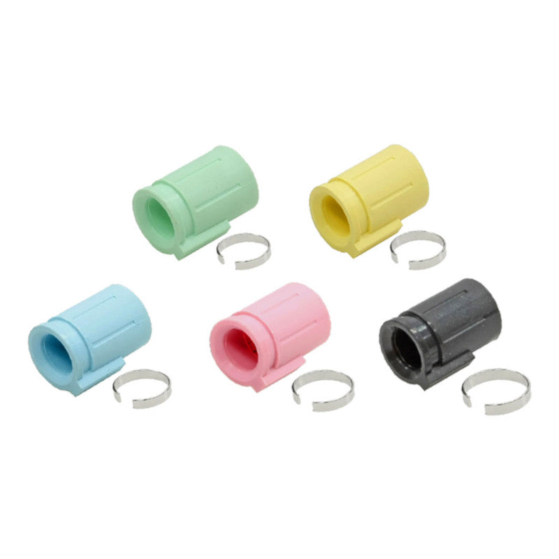 MAPLE LEAF BUCKING set of five colored rubber bucking for airsoft internals with metal clips