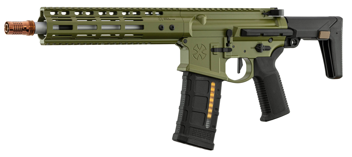 GBBR DOUBLE EAGLE noveske ghetto blaster fusil d'assaut airsoft vert armée avec chargeur transparent