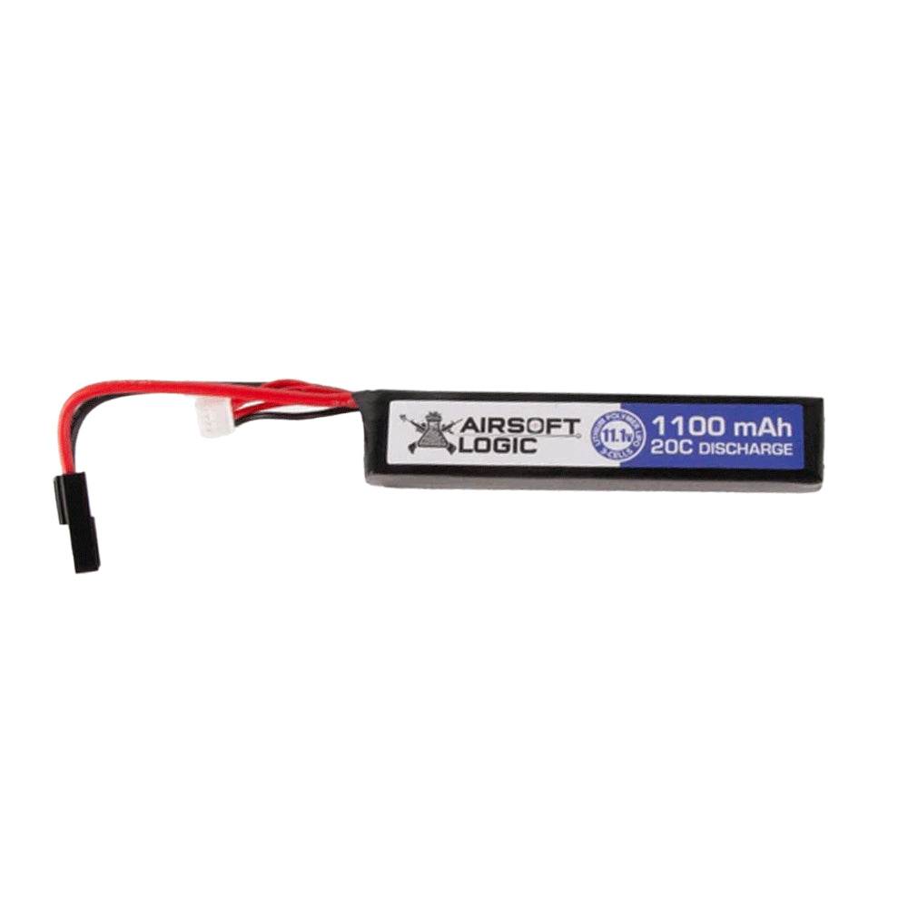 District Airsoft black stick airsoft lipo battery 11.1v 1100mah with Tamiya and balance connectors for AEGs