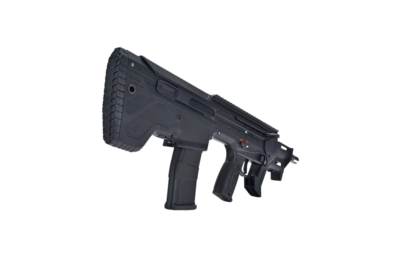 SILVERBACK MDRX MICRON AIRSOFT black bullpup AEG rifle with textured stock magazine and ambidextrous controls
