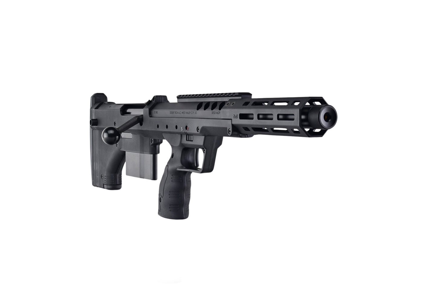 SILVERBACK SRS 16 bullpup sniper rifle in black with adjustable cheek rest picatinny rail and ergonomic grip