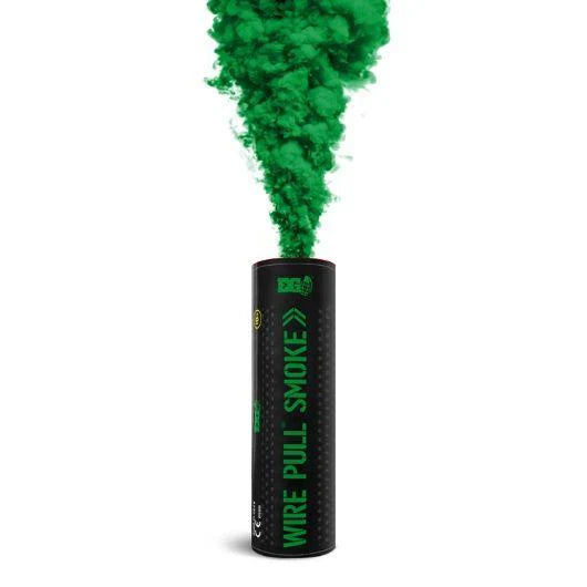 Grenade fumigène SMOKE GRENADE wp40 noire avec émission de fumée verte de la marque ENOLA GAYE