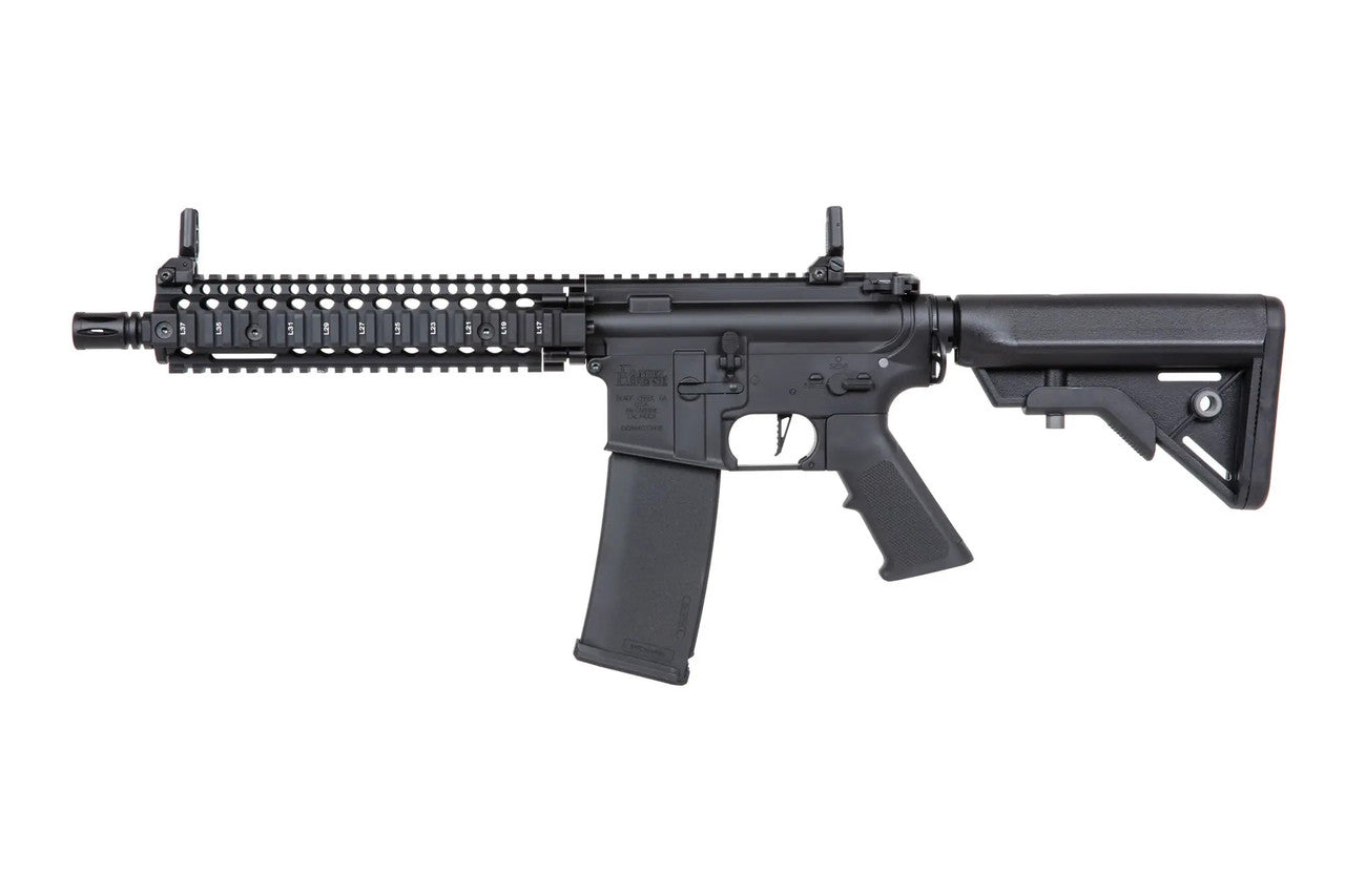 Fusil AEG Specna Arms e19 noir avec crosse réglable et rail picatinny