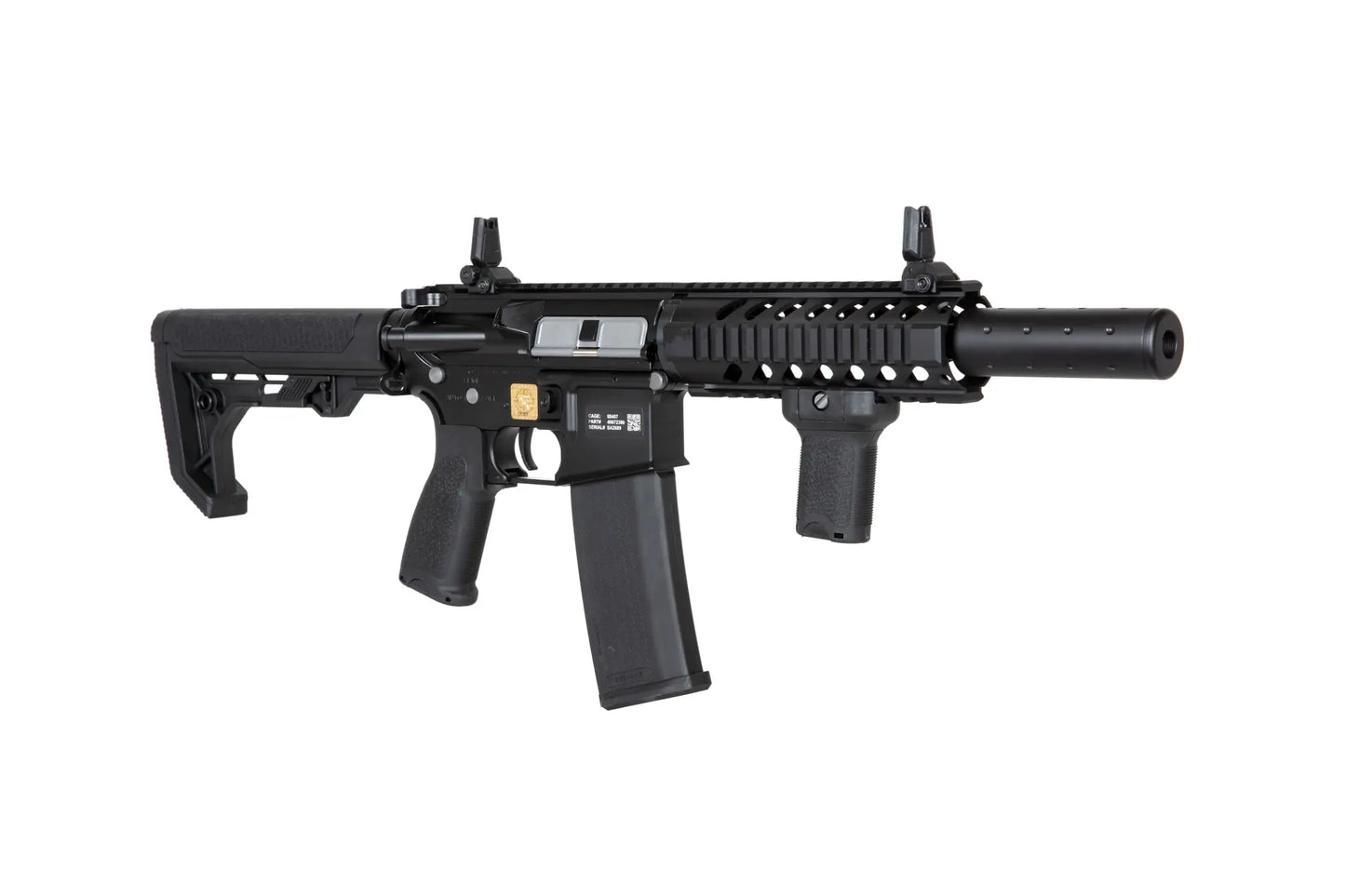 Fusil AEG airsoft SPECNAARMS a11 edge noir avec crosse ajustable et canon raccourci