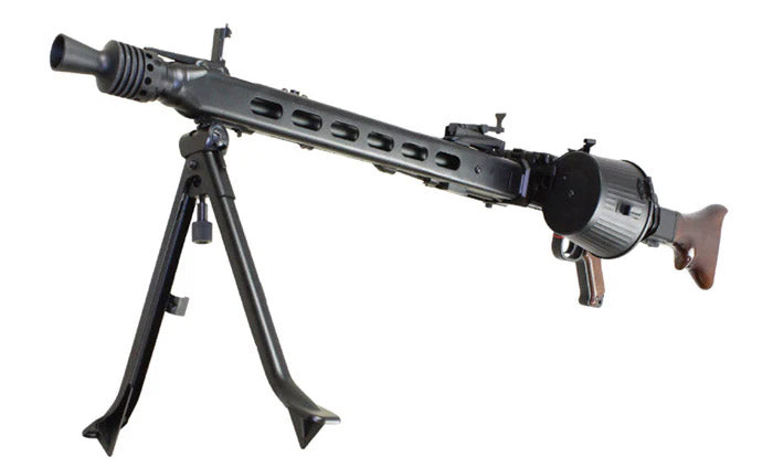 S&T MG42 LMG AEG AIRSOFT with bipod and wooden stock for realistic airsoft gameplay