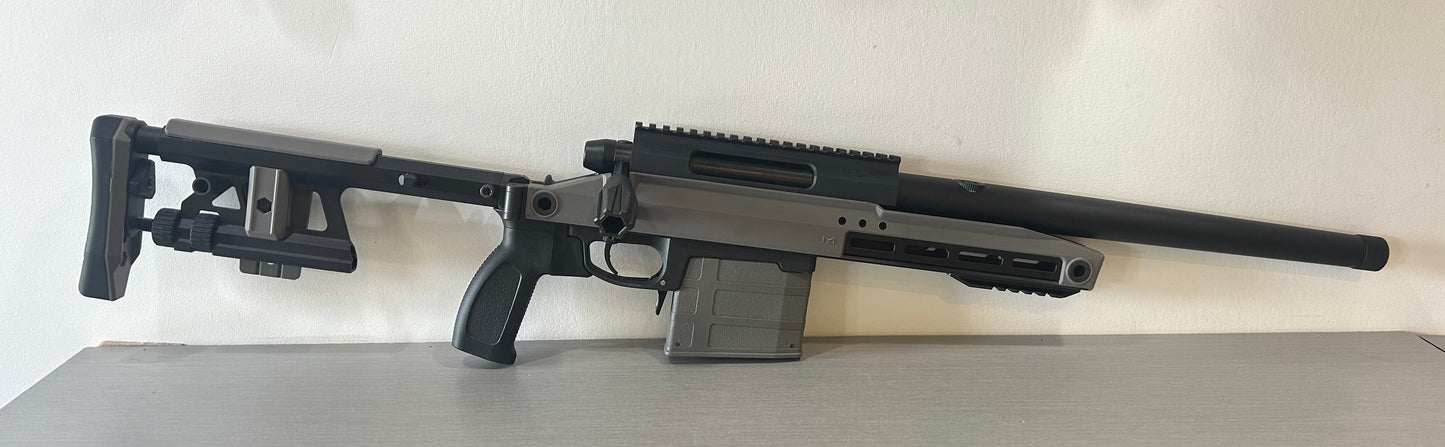 District Airsoft Tac-41 SNIPER AIRSOFT rifle with black and gray body and adjustable stock