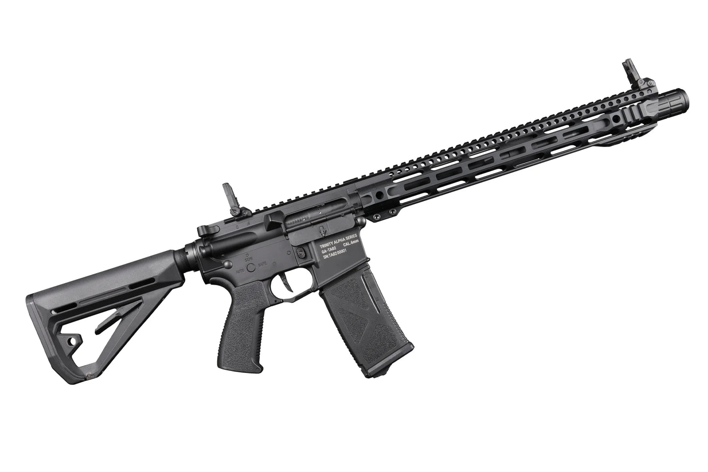 Fusil AEG TRINITY ARMAMENT GA-TA02 noir avec crosse réglable et rail supérieur