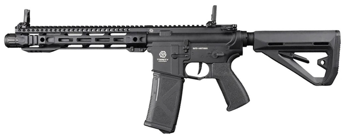 AEG TRINITY ARMAMENT GA-TA01 fusil airsoft électrique noir avec crosse ajustable et rail supérieur