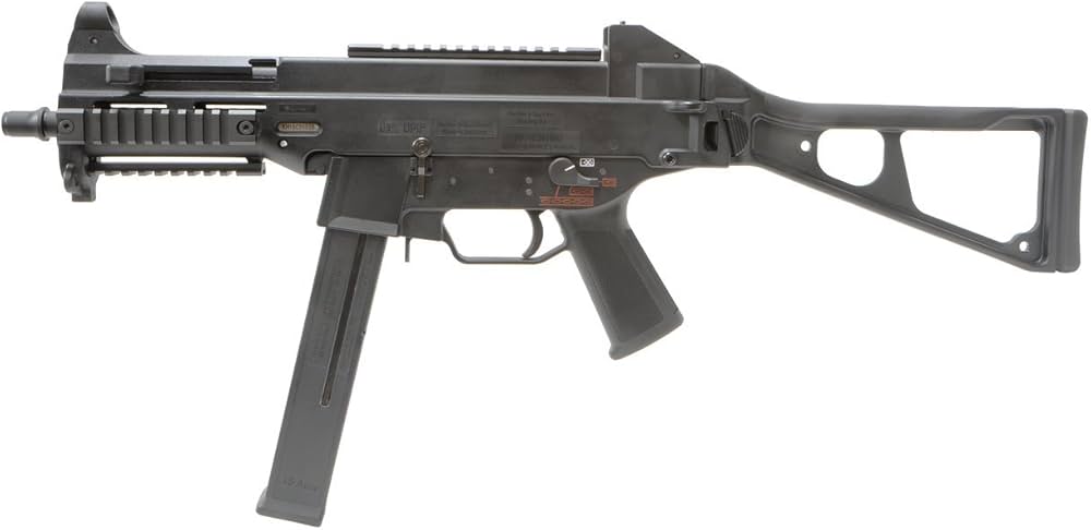 Fusil airsoft GBBR Umarex UMP9 noir avec crosse pliante et chargeur longue capacité