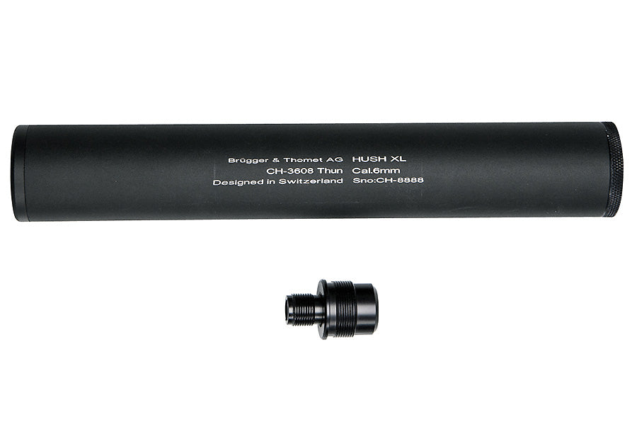 ASG SILENCIEUX AIRSOFT HUSH XL (14 mm CCW W/ ADAPTEUR) - DISTRICT AIRSOFT