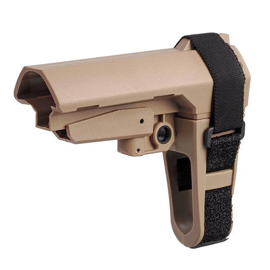 DOUBLE BELL STOCK STABILISATRICE STYLE SBA3 TAN - DISTRICT AIRSOFT