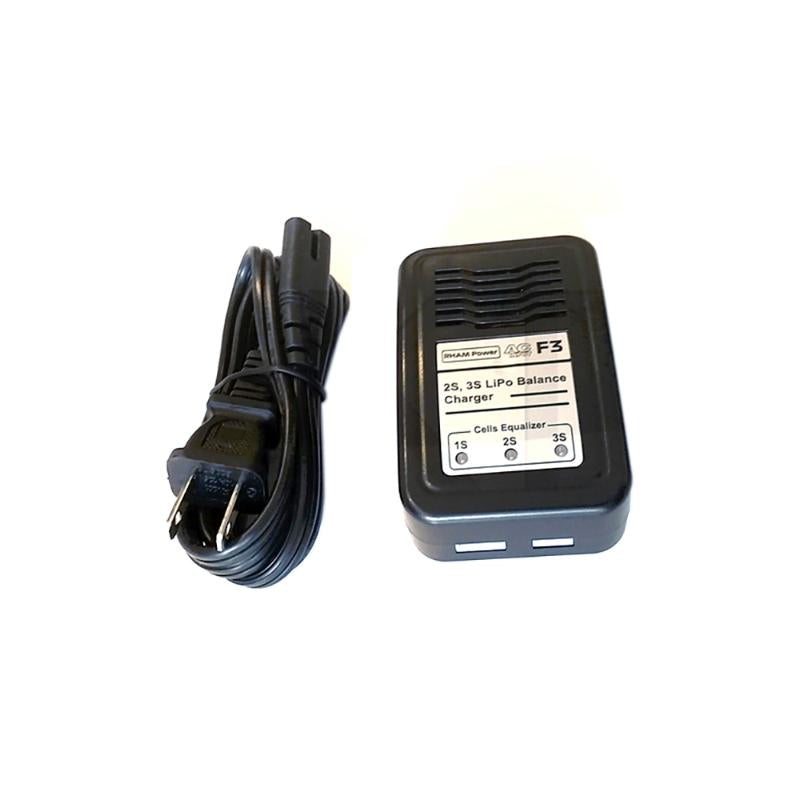 RHAM POWER LiPo battery charger for airsoft 2S 3S balance charger with power cord and dual ports