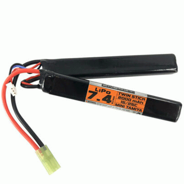 VALKEN BATTERIE LI-PO 7.4v 2000 mAh TAMIYA 2 BÂTONS - DISTRICT AIRSOFT