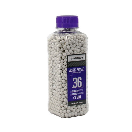VALKEN BILLE BIO ACCELERATE 0,36g 2 500 - DISTRICT AIRSOFT