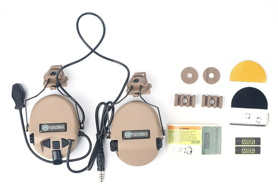 WADSN CASQUE D'ÉCOUTE SORDIN AVEC ADAPTEUR CASQUE - DISTRICT AIRSOFT
