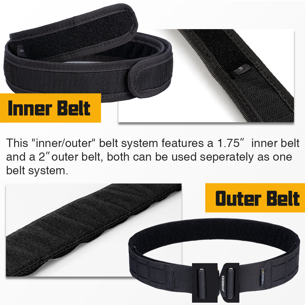 IDOGEAR 2 INCH BELT, QUICK RELEASE METAL BUCKLE.