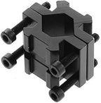 RAIL A CANON PICATINNY DOUBLE EN MÉTAL NOIR - DISTRICT AIRSOFT