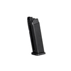 Chargeur Gaz WE G17/G18C 25 billes, compatible Green Gas, disponible chez DistrictAirsoft à Berthierville, Lanaudière, pour répliques WE.