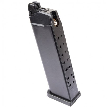Chargeur Gaz WE G17/G18C 25 billes, Green Gas, couleur noire, disponible chez DistrictAirsoft à Berthierville, Lanaudière, pour répliques WE.