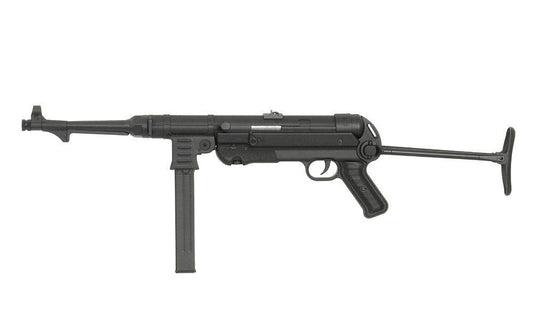 AGM MP40 AEG AIRSOFT gun with black finish and folding stock by AGM