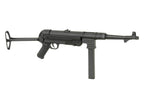 AGM MP40 AEG AIRSOFT black replica submachine gun with folding stock and long magazine