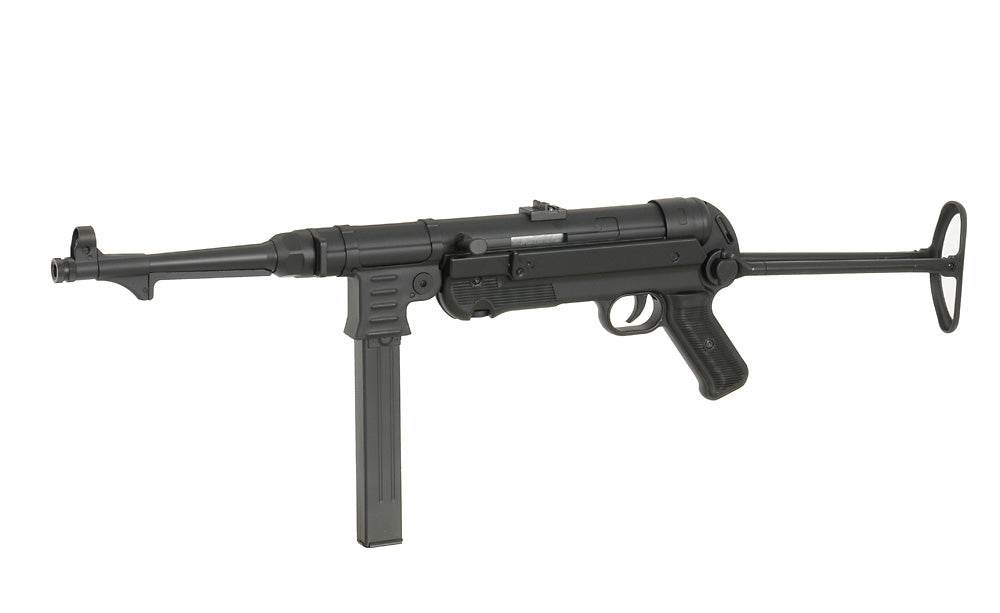 AGM mp40 réplique AEG de pistolet mitrailleur noir avec crosse pliable pour tir airsoft