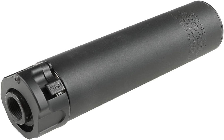 E&C airsoft barrel extension in matte black designed for enhanced performance and stability