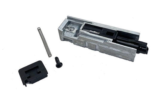 E C replacement G17 airsoft nozzle assembly metal housing with spring screw and black plastic cap