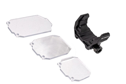Holy Warrior airsoft lens protector set with three clear lenses and adjustable mount for protection and visibility