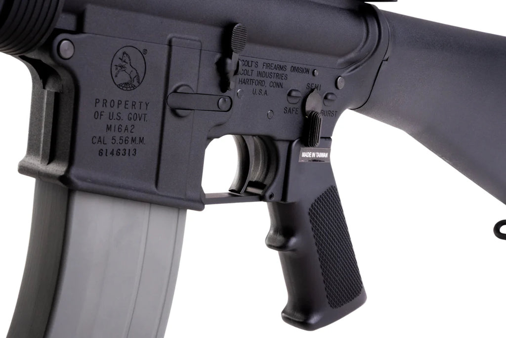 VFC airsoft m16a2 gbb avec chargeur métallique et crosse noire pour tir de précision